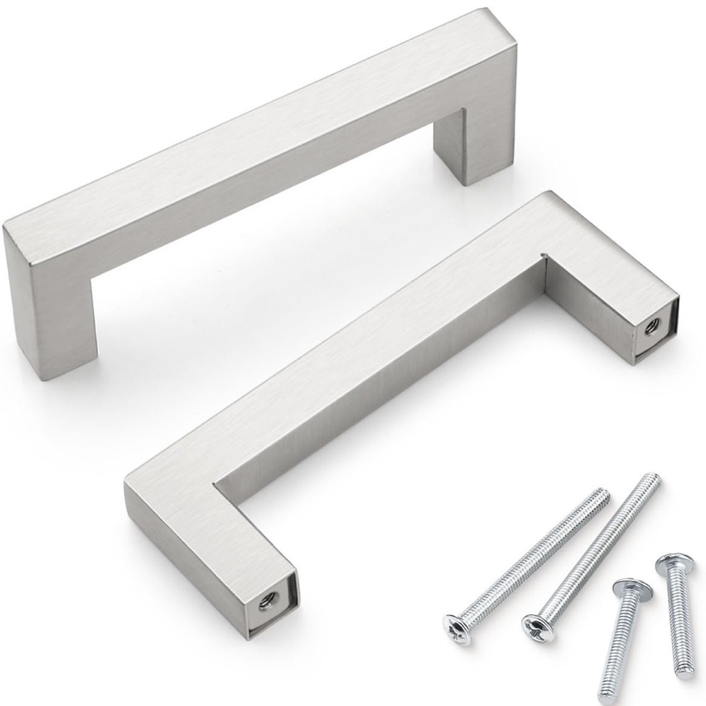 30 Pack Kitchen Cabinet Handles 3-1/2"(90mm) Holes Centers Stainless Steel…